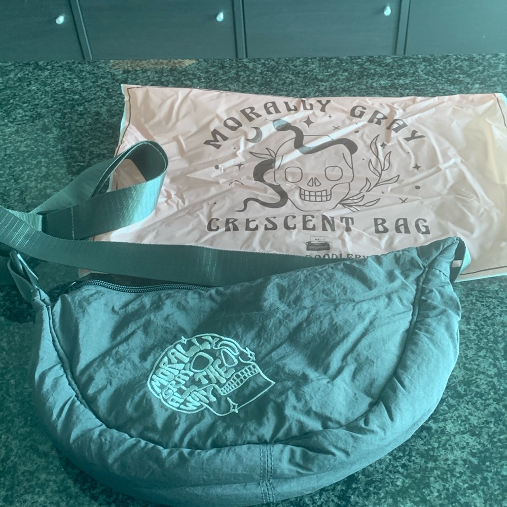 Bookish Box Morally Gray All the Way Crescent Bag